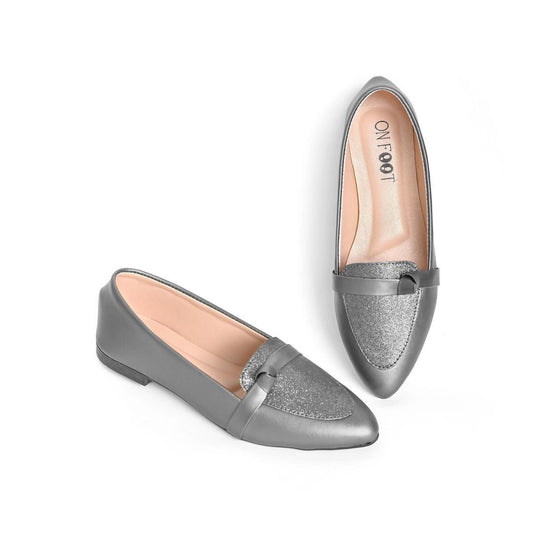 Art Deco Court Shoes (Grey)